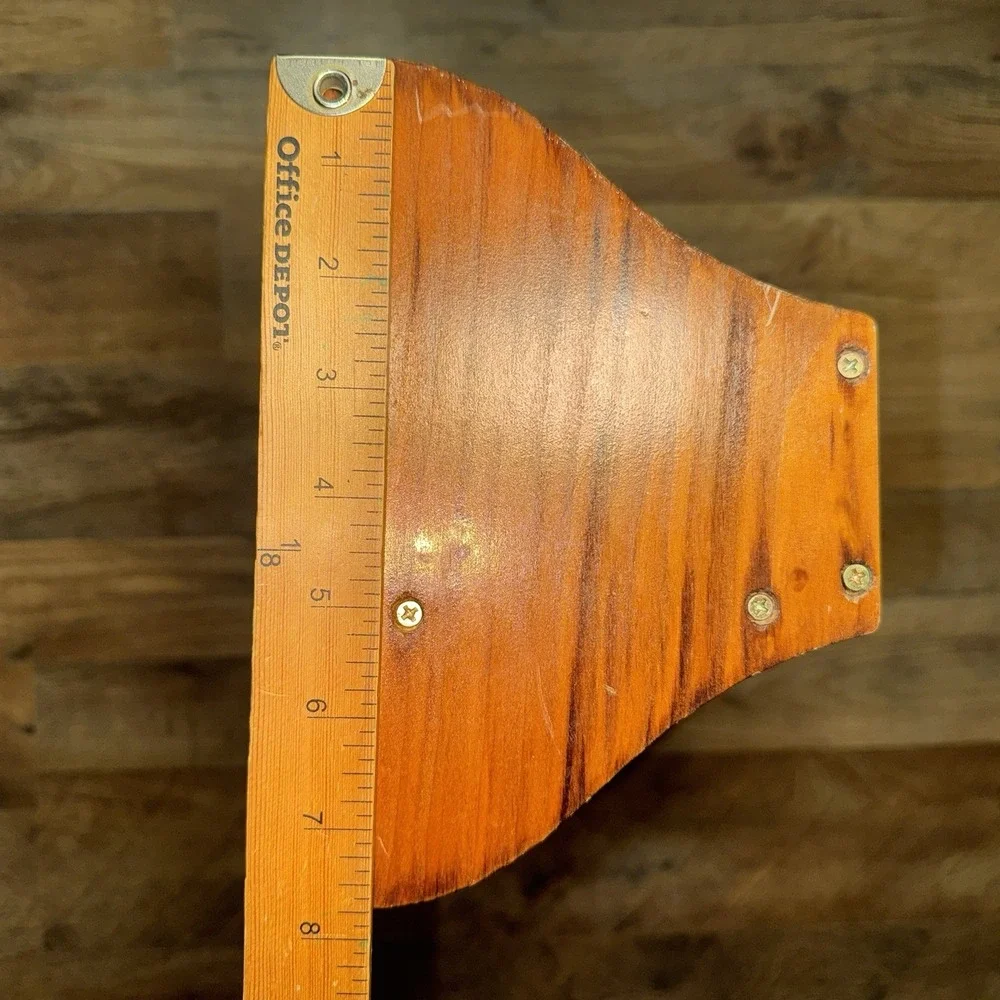 Vintage Wooden Heart Cut Out Peg Rack Trinket Shelf Wall Hanging Cottagecore 18